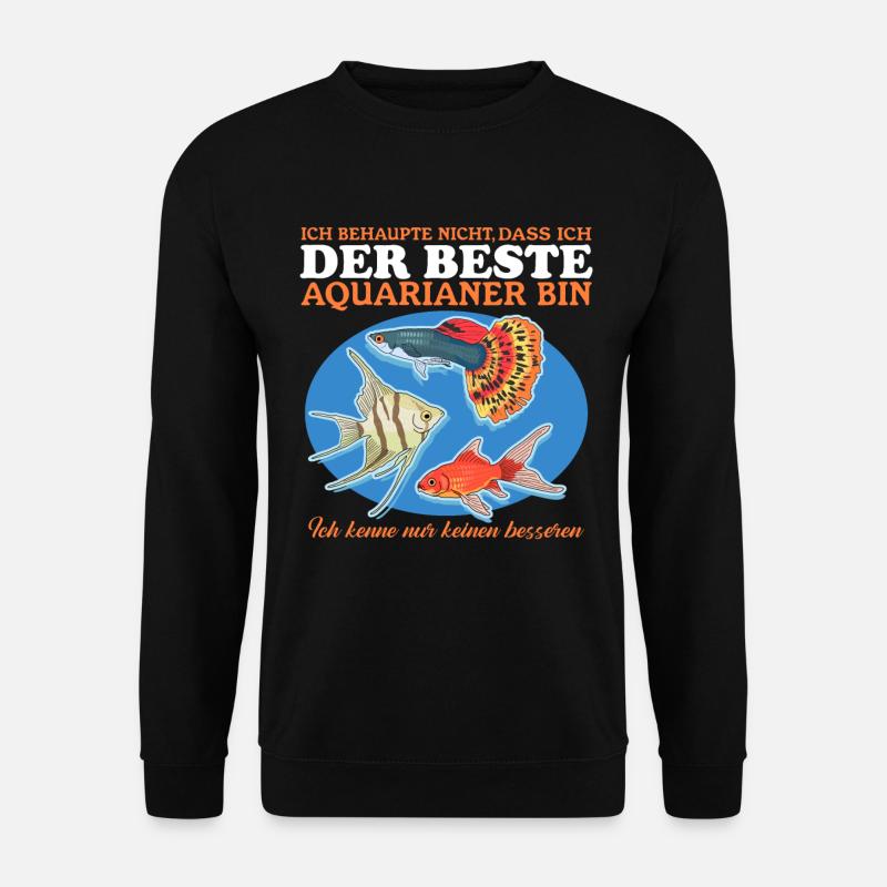 Aquaristik Aquarium Aquarianer Zierfisch Geschenk - Unisex Pullover - Schwarz