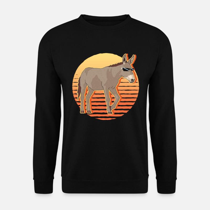 Esel Eselchen Eselbesitzer Eselliebhaber Geschenk - Unisex Pullover - Schwarz