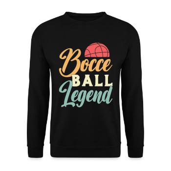 Bocce Ball Legend Ball Sport Petanque Bocce Player - Unisex Pullover - Schwarz - Vorne - Alina (178cm) & Michal (187cm)