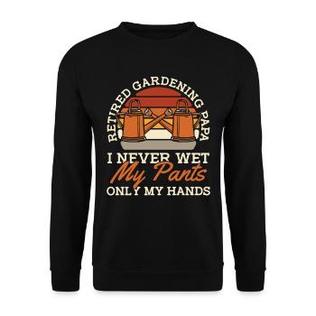 Hobbygärtner Garten Vater Gartenvater - Unisex Pullover - Schwarz - Vorne - Alina (178cm) & Michal (187cm)