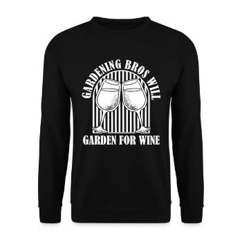 Hobbygärtner Garten Gartenbruder - Unisex Pullover - Schwarz - Vorne - Alina (178cm) & Michal (187cm)