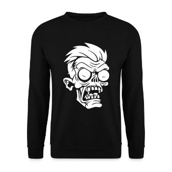 Zombie Halloween - Unisex Sweatshirt - black - Front - Alina (178cm) & Michal (187cm)