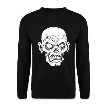 Zombie Halloween Creepy - Unisex Sweatshirt - black - Front - Alina (178cm) & Michal (187cm)