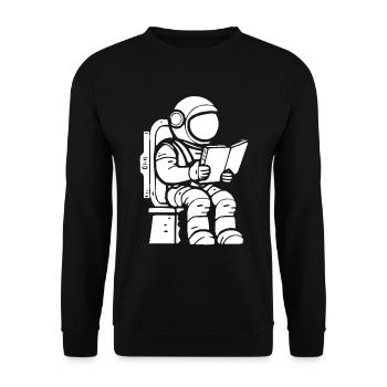 Book Bookworm Bookworm - Unisex Sweatshirt - black - Front - Alina (178cm) & Michal (187cm)