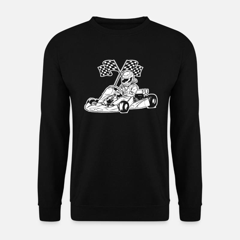 Go Kart Kartfahren Kartfahrer - Unisex Pullover - Schwarz