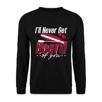 Stand Up Paddle I'll Never Get Board Water Sports - Unisex Sweatshirt - black - Front - Alina (178cm) & Michal (187cm)