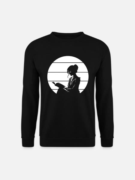 Buch Leseratte Bücherwurm - Unisex Pullover - Schwarz