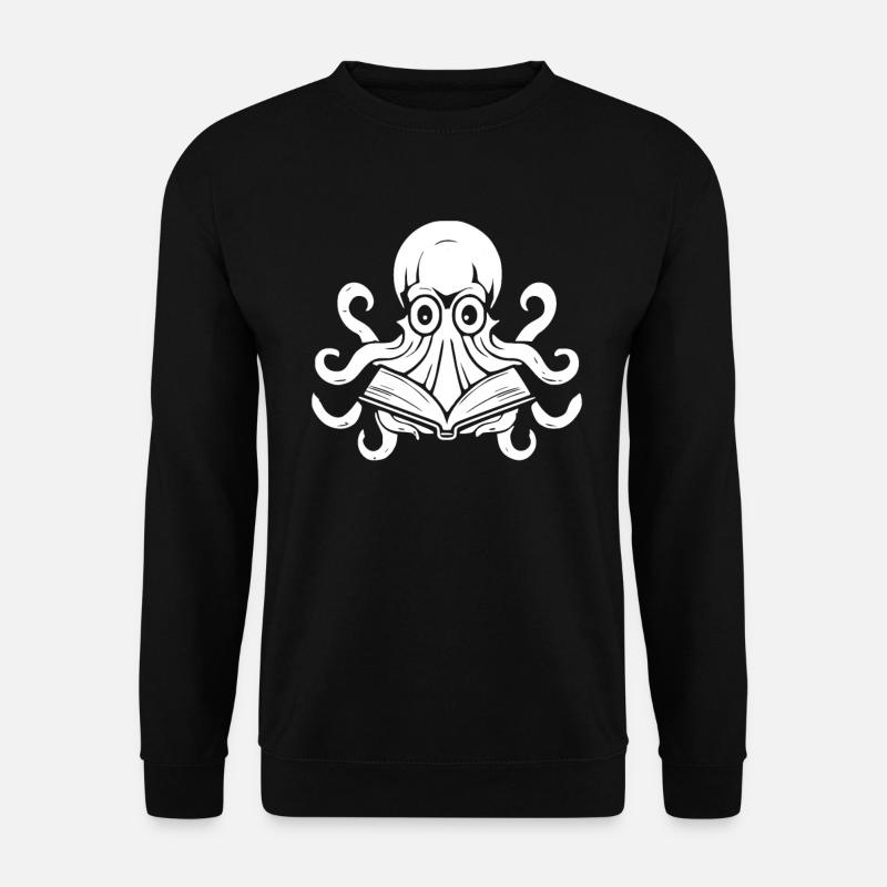 Buch Leseratte Bücherwurm - Unisex Pullover - Schwarz