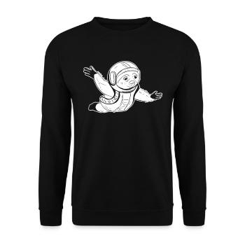 Indoor Skydiving - Unisex Sweatshirt - black - Front - Alina (178cm) & Michal (187cm)