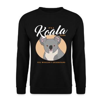 Koala Koalas Koala Bears Koala Bear Cadeau - Sweat-shirt Unisexe - noir - Devant - Alina (178cm) & Michal (187cm)