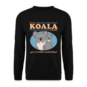 Koala Koala Bears | Koala Koala Bear Gift - Unisex Sweatshirt - black - Front - Alina (178cm) & Michal (187cm)