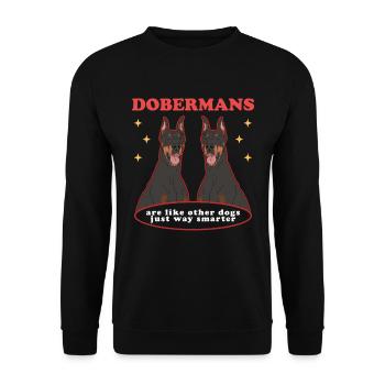 Chiens Doberman | Cadeau du propriétaire de chien - Sweat-shirt Unisexe - noir - Devant - Alina (178cm) & Michal (187cm)