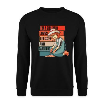 Amateur gardener garden horticultural sister - Unisex Sweatshirt - black - Front - Alina (178cm) & Michal (187cm)