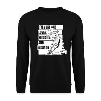 Jardinier amateur jardinier jardinier - Sweat-shirt Unisexe - noir - Devant - Alina (178cm) & Michal (187cm)