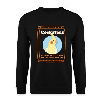 Nymphensittiche Vogelbesitzer Vogel Geschenk - Unisex Pullover - Schwarz - Vorne - Alina (178cm) & Michal (187cm)