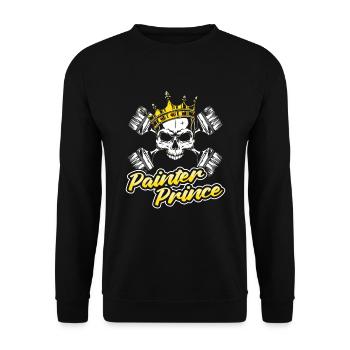 Maler Lackierer Prinz - Unisex Pullover - Schwarz - Vorne - Alina (178cm) & Michal (187cm)