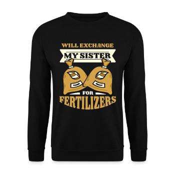 Hobby Gardener Garden Funny - Unisex Sweatshirt - black - Front - Alina (178cm) & Michal (187cm)