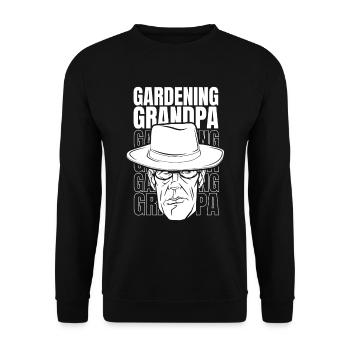 Hobbygärtner Garten Garten Opa - Unisex Pullover - Schwarz - Vorne - Alina (178cm) & Michal (187cm)