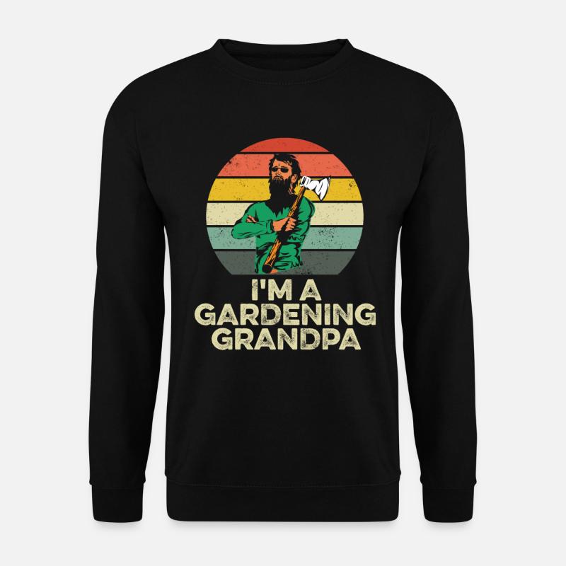 Hobbygärtner Garten Opa Gärtnerischer Opa - Unisex Pullover - Schwarz