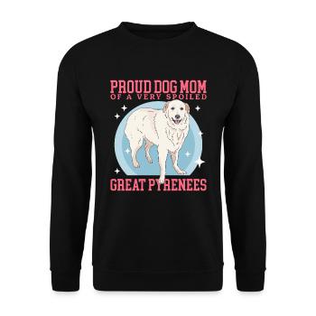 Chien de montagne des Pyrénées Maman Chien Propriétaire Cadeau - Sweat-shirt Unisexe - noir - Devant - Alina (178cm) & Michal (187cm)