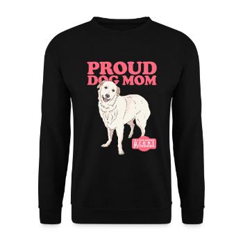 Maman Bouvier des Pyrénées | Cadeau du propriétaire de chien - Sweat-shirt Unisexe - noir - Devant - Alina (178cm) & Michal (187cm)