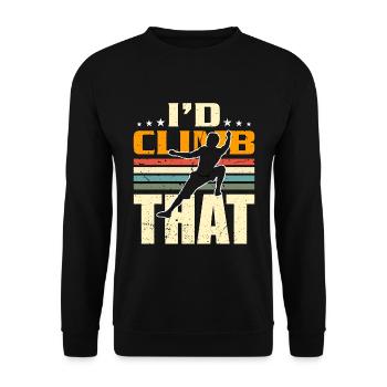 Indoor Climbing I'd Climb That Bouldering Climber - Unisex Pullover - Schwarz - Vorne - Alina (178cm) & Michal (187cm)