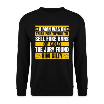 Gold Gold Mining Gold Mining Funny Gold Mining - Unisex Sweatshirt - black - Front - Alina (178cm) & Michal (187cm)