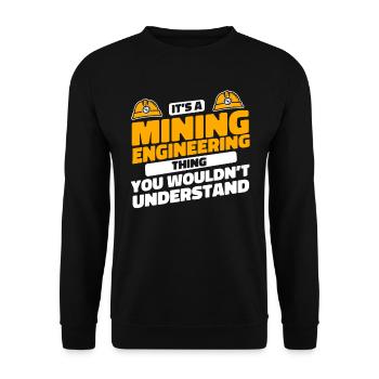 Engineer Lustig Mining Engineer - Unisex Sweatshirt - black - Front - Alina (178cm) & Michal (187cm)