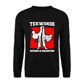 Taekwondo Vater Taekwondo Vater - Unisex Pullover - Schwarz - Vorne - Alina (178cm) & Michal (187cm)
