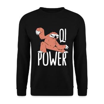 Tai Chi Qi Power Martial Arts Taiji Tai Chi Lover - Unisex Sweatshirt - black - Front - Alina (178cm) & Michal (187cm)