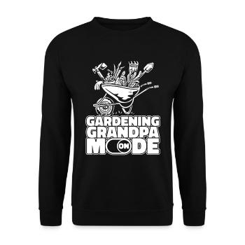 Hobbygärtner Garten Garten Opa - Unisex Pullover - Schwarz - Vorne - Alina (178cm) & Michal (187cm)