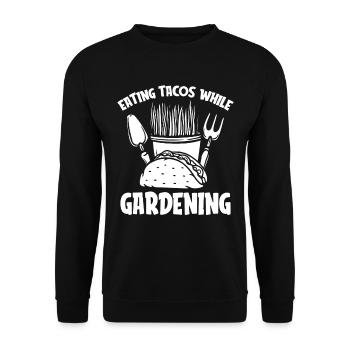 Tacos de jardin Hobby Gardener - Sweat-shirt Unisexe - noir - Devant - Alina (178cm) & Michal (187cm)