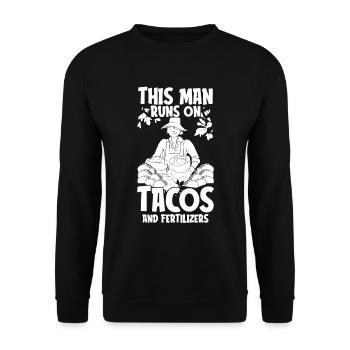 Tacos de jardin Hobby Gardener - Sweat-shirt Unisexe - noir - Devant - Alina (178cm) & Michal (187cm)