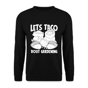 Tacos de jardin Hobby Gardener - Sweat-shirt Unisexe - noir - Devant - Alina (178cm) & Michal (187cm)