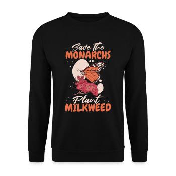 Amateur gardener garden butterflies in the garden - Unisex Sweatshirt - black - Front - Alina (178cm) & Michal (187cm)