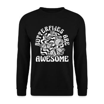 Hobby gardeners garden garden butterflies - Unisex Sweatshirt - black - Front - Alina (178cm) & Michal (187cm)