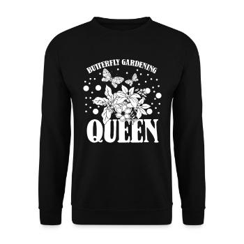 Hobby gardeners garden garden butterflies - Unisex Sweatshirt - black - Front - Alina (178cm) & Michal (187cm)