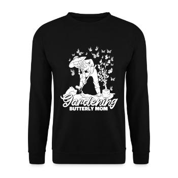 Hobby gardeners garden garden butterflies - Unisex Sweatshirt - black - Front - Alina (178cm) & Michal (187cm)