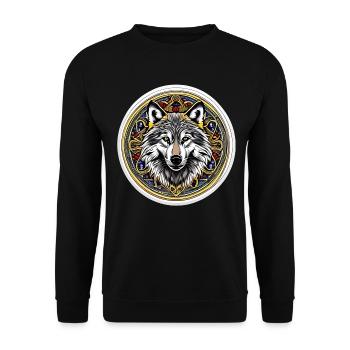 Wolf Wilderness - Sweat-shirt Unisexe - noir - Devant - Alina (178cm) & Michal (187cm)