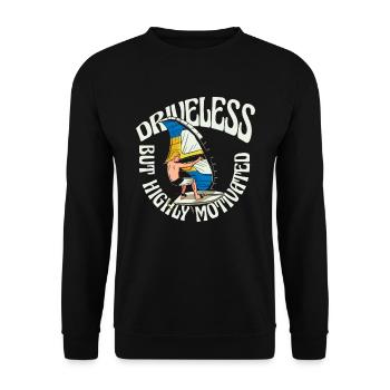 Wing Surf Wing Foil Flügelbrandung - Unisex Pullover - Schwarz - Vorne - Alina (178cm) & Michal (187cm)