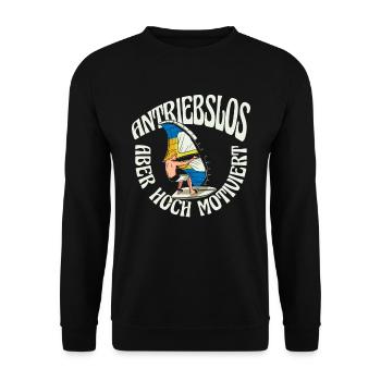Wing Surf Wing Foil Flügelbrandung - Unisex Pullover - Schwarz - Vorne - Alina (178cm) & Michal (187cm)