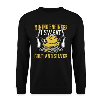 Engineer Cool Mining Engineer - Unisex Sweatshirt - black - Front - Alina (178cm) & Michal (187cm)