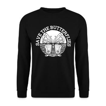 Hobby gardeners garden garden butterflies - Unisex Sweatshirt - black - Front - Alina (178cm) & Michal (187cm)