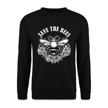 Hobby Gardeners Garden Garden Bees Save The Bees - Sweat-shirt Unisexe - noir - Devant - Alina (178cm) & Michal (187cm)