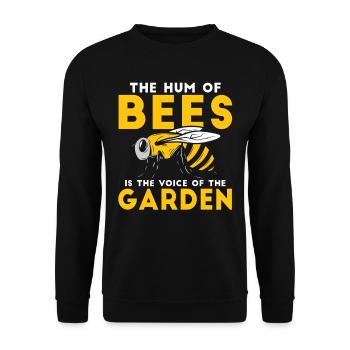 Hobby gardener garden cute garden bees - Unisex Sweatshirt - black - Front - Alina (178cm) & Michal (187cm)