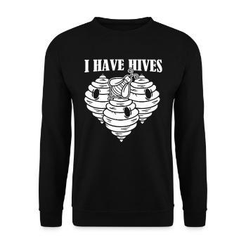 Jardinier amateur jardin abeilles de jardin - Sweat-shirt Unisexe - noir - Devant - Alina (178cm) & Michal (187cm)