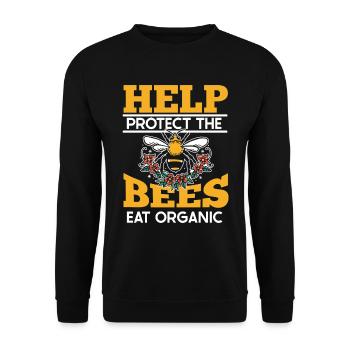 Jardinier amateur jardin abeilles de jardin - Sweat-shirt Unisexe - noir - Devant - Alina (178cm) & Michal (187cm)