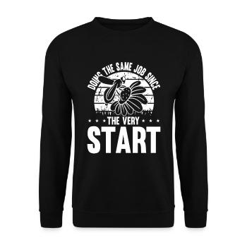 Jardinier amateur jardin abeilles de jardin - Sweat-shirt Unisexe - noir - Devant - Alina (178cm) & Michal (187cm)