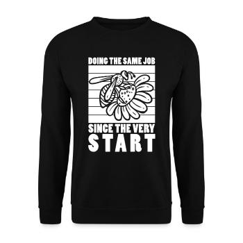 Jardinier amateur jardin abeilles de jardin - Sweat-shirt Unisexe - noir - Devant - Alina (178cm) & Michal (187cm)