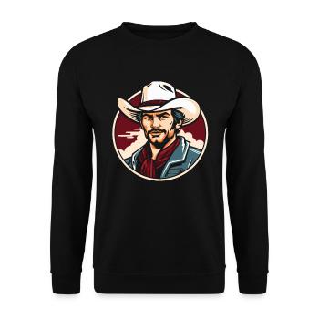 Rodeo Cowboy Ranch Cowboy - Sweat-shirt Unisexe - noir - Devant - Alina (178cm) & Michal (187cm)